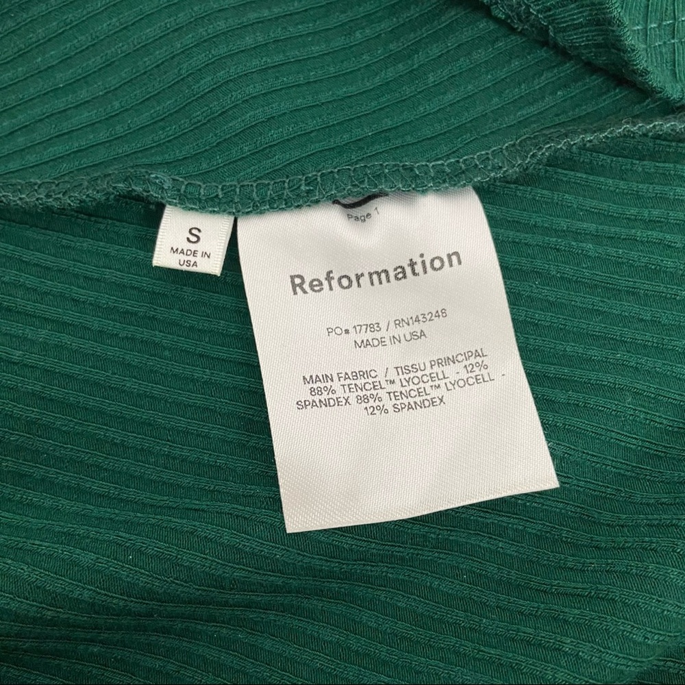 NWOT Reformation Maya Rib Mini Dress - Picture 10 of 12